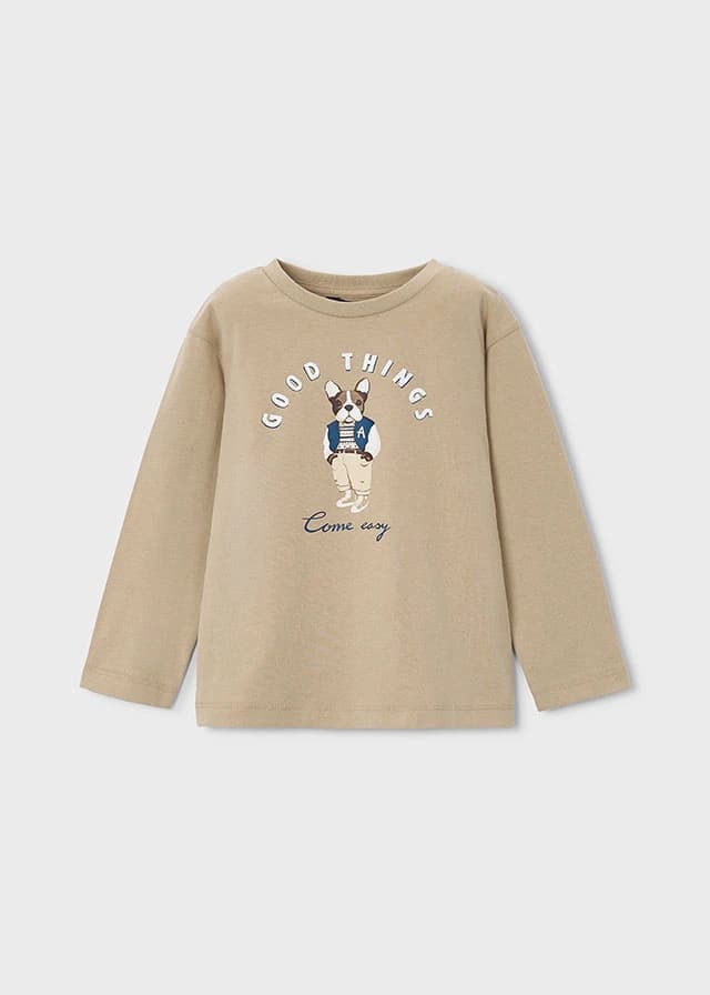 MAYORAL T-SHIRT ΜΑΚΡΥ ΜΑΝΙΚΙ ΚΕΝΤΗΜΑ ΣΚΥΛΟΣ ΜΠΕΖ 4021