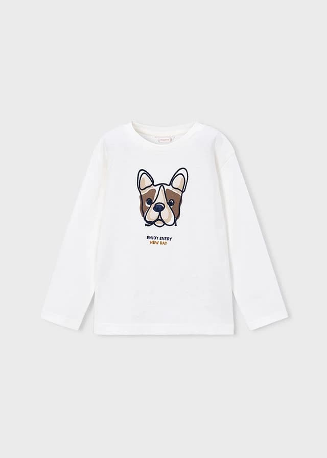 MAYORAL T-SHIRT ΜΑΚΡΥ ΜΑΝΙΚΙ ΚΕΝΤΗΤΗ ΚΡΕΜ 4022