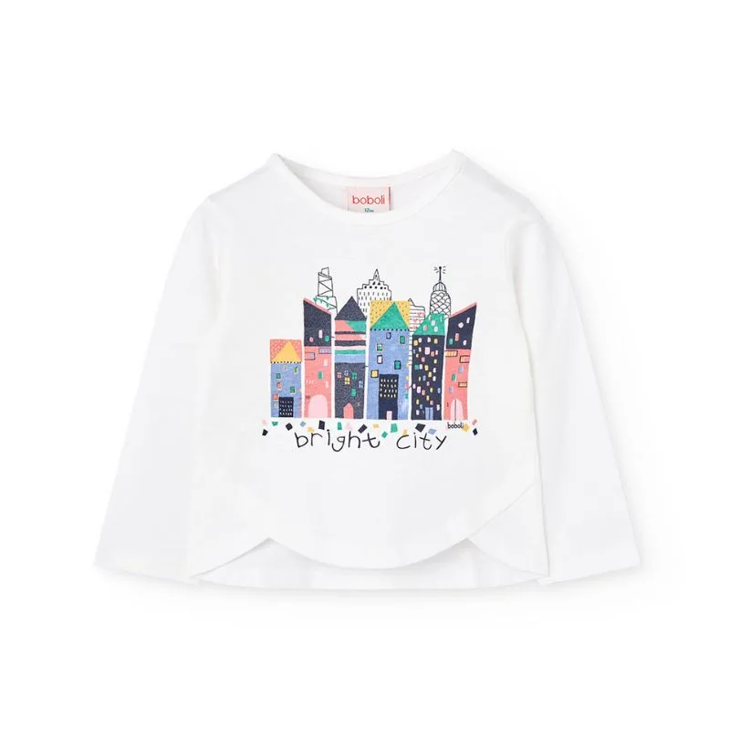 BOBOLI ΜΠΛΟΥΖΑ ΜΑΚΡΥ ΜΑΝΙΚΙ OFF WHITE 202105