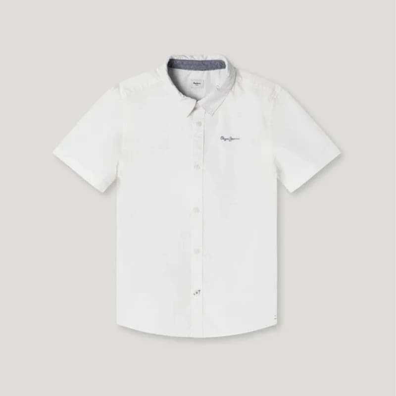 PEPE JEANS ΠΟΥΚΑΜΙΣΟ ΚΟΝΤΟ ΜΑΝΙΚΙ ΛΕΥΚΟ PB302700