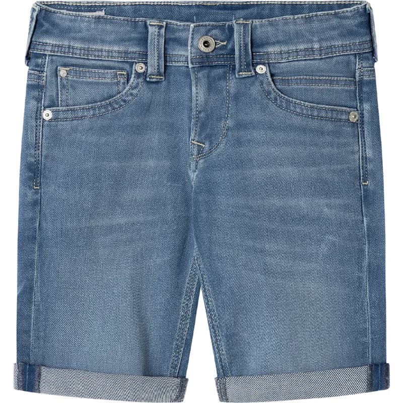 PEPE JEANS ΒΕΡΜΟΥΔΑ ΣΟΡΤΣ ΠΑΙΔΙΚΟ ΤΖΗΝ ΜΠΛΕ SLIM PB800794MR9