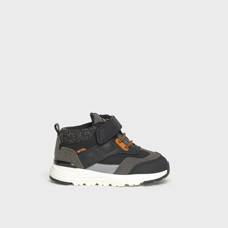 MAYORAL SHOES ΜΠΟΤΑΚΙ OUTDOOR ΕΛΑΦΡΥ ΜΑΥΡΟ ΓΚΡΙ 44605