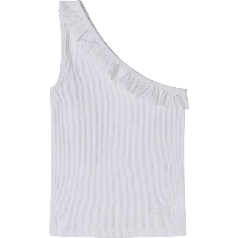 PEPE JEANS T-SHIRT ΣΙΕΛ ΡΙΠ ΕΝΑΣ ΩΜΟΣ PG503145 MIRELLA ΛΕΥΚΟ
