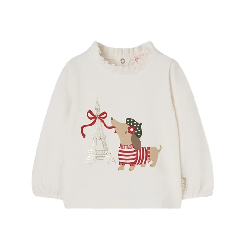 BOBOLI ΜΠΛΟΥΖΑ ΣΚΥΛΑΚΙ ΠΑΡΙΣΙ OFF WHITE 744038