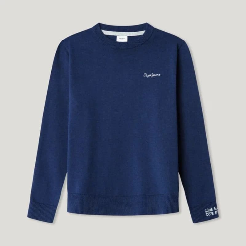 PEPE JEANS ΜΠΛΟΥΖΑ ΜΑΚΡΥ ΜΑΝΙΚΙ ΠΛΕΚΤΗ ΜΠΛΕ ΡΑΦ PB70000001