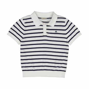 MAYORAL ΠΟΛΟ ΚΟΝΤΟ ΜΑΝΙΚΙ ΠΛΕΚΤΟ ΛΕΥΚΟ ΜΠΛΕ 3104