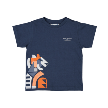 MAYORAL ΜΠΛΟΥΖΑ ΚΟΝΤΟ ΜΑΝΙΚΙ "CREATIVITY " ΜΠΛΕ ΣΚΟΥΡΗ 3029