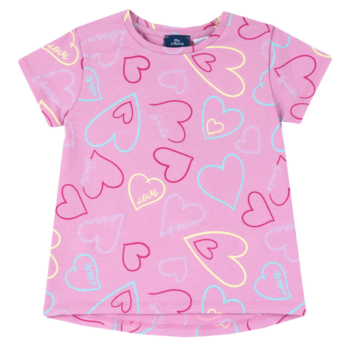 CHICCO ΜΠΛΟΥΖΑ ΚΟΝΤΟ ΜΑΝΙΚΙ ΡΟΖ ΚΑΡΔΙΕΣ 16754