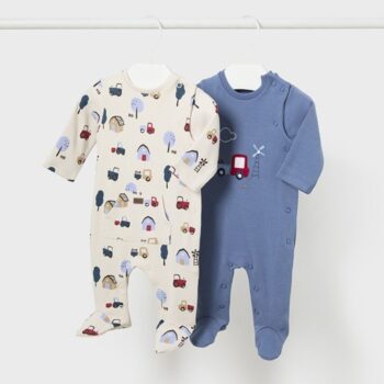 MAYORAL NEW BORN ΣΕΤ 2 ΦΟΡΜΑΚΙΑ ΒΑΜΒΑΚΕΡΑ ΜΠΛΕ 2796