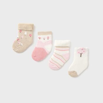 MAYORAL NEW BORN ΣΕΤ 4 ΚΑΛΤΣΑΚΙΑ ΡΟΖ 9917