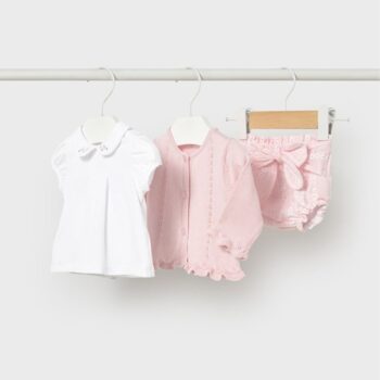 Mayoral New Born Σετ 3 Τμχ Ροζ 1287