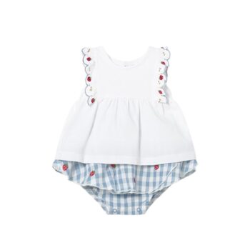 MAYORAL NEW BORN ΣΕΤ ΦΟΥΣΤΑ ΛΕΥΚΟ ΜΠΛΕ 1820