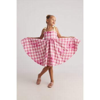 TWO IN A CASTLE ΦΟΡΕΜΑ PINKLADY EMBROIDERED VICHY CIRCLE ΡΟΖ 7088