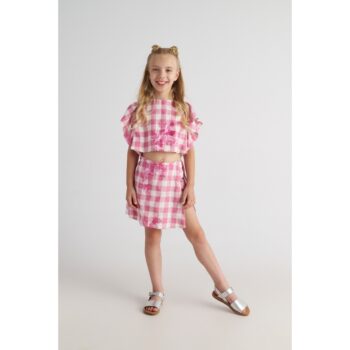 TWO IN A CASTLE ΣΕΤ PINKLADY W/EMBROIDERED BACKLESS ΡΟΖ 7090